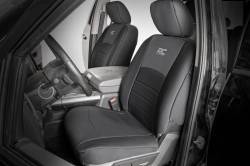 Rough Country Suspension Systems - Rough Country 91068 Front/Rear Seat Covers Black for 09-18 RAM Trucks Crew Cab - Image 2