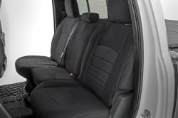 Rough Country Suspension Systems - Rough Country 91068 Front/Rear Seat Covers Black for 09-18 RAM Trucks Crew Cab - Image 3