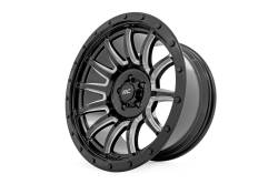 Rough Country Suspension Systems - Rough Country 90201812M 90 Series Wheel 20x10 6x5.5 -19mm Gloss Black/Machined - Image 4