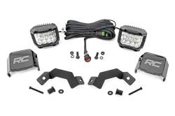 Rough Country Suspension Systems - Rough Country 72116 A-Pillar 3" LED Ditch Light Kit-Flood for 24-26 Land Cruiser - Image 1