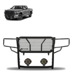 Black Horse Off Road - Black Horse RU-TOTU22-B-PLB Black HD Guard w/LED's for 22-25 Toyota Tundra - Image 1