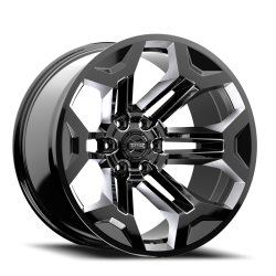 Rough Country Suspension Systems - Rough Country Pulse Wheel 20x9 6x5.5 -12mm Black/Milled TW405C-20908333-12 - Image 1