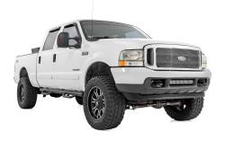 Rough Country Suspension Systems - Rough Country RCF9984CCB 3" Drop Step Nerf Bars Black for 99-16 F250/F350 Crew - Image 2