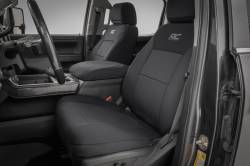 Rough Country Suspension Systems - Rough Country 91070 Fr/Rr Seat Covers Black for 14-26 Silv/Sra 2500HD/3500 Crew - Image 1