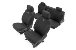 Rough Country Suspension Systems - Rough Country 91070 Fr/Rr Seat Covers Black for 14-26 Silv/Sra 2500HD/3500 Crew - Image 5