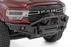 Rough Country Suspension Systems - Rough Country 51212W Tubular Front Winch Bumper Black for 19-26 RAM 2500HD/3500 - Image 1