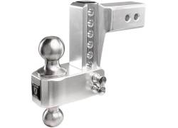 BulletProof Hitches - Bulletproof Hitches AL254S 2.5" Aluminum Medium Duty 4" Drop/Rise Ball Mount - Image 1
