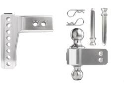 BulletProof Hitches - Bulletproof Hitches AL254S 2.5" Aluminum Medium Duty 4" Drop/Rise Ball Mount - Image 2