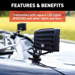 ARIES - ARIES 1110315 Universal Clamp-On Hood LED Light Brackets - Image 3