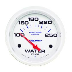 AutoMeter - AutoMeter 200763 2-5/8" Water Temperature 100-250Â°F Marine White - Image 1