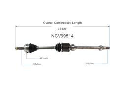 GSP - GSP NCV69514 Front Right CV Axle Assembly for Toyota FWD - Image 6