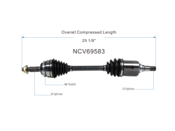 GSP - GSP NCV69583 Front Left CV Axle Assembly for 03-08 Toyota Corolla - Image 6