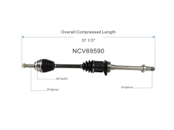 GSP - GSP NCV69590 Front Right CV Axle Assembly for Scion/Toyota 2.0 2.4 FWD - Image 6