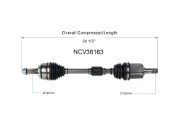 GSP - GSP NCV36163 Front Left CV Axle Assembly for Honda - Image 6