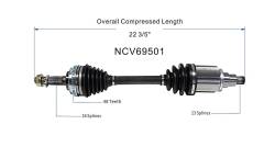 GSP - GSP NCV69501 Front Left CV Axle Assembly for Toyota Sedan/Wagon 4WD/AWD/FWD - Image 6