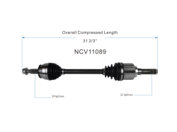 GSP - GSP NCV11089 Left Rear CV Axle Assembly - Image 6