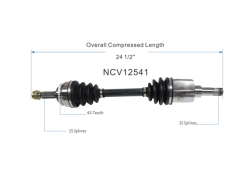 GSP - GSP NCV12541 Front Left CV Axle Assembly for Chrysler/Dodge/Eagle/Mitsubishi - Image 6