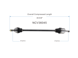 GSP - GSP NCV36045 Front Left CV Axle Assembly for 88-91 Honda CRX - Image 6