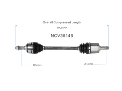 GSP - GSP NCV36146 Front Left CV Axle Assy for 16-21 Honda Civic Coupe/Hatch/Sedan 2.0 - Image 6