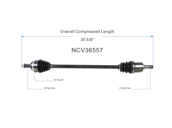 GSP - GSP NCV36557 Front Left CV Axle Assembly for 01-05 Honda Civic - Image 6
