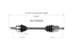 GSP - GSP NCV36558 Front Right CV Axle Assembly for 01-05 Honda Civic Coupe/Sedan - Image 6