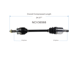 GSP - GSP NCV36568 Front Left CV Axle Assembly for Coupe/Sedan - Image 6