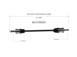 GSP - GSP NCV36591 03-08 Honda Element Right Rear CV Axle Assembly - Image 6