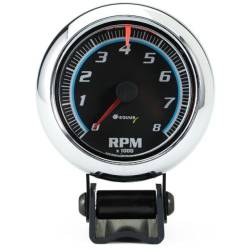 Equus - Equus E6076 Gauge Tachometer 2 1/2" 8k RPM Blk Dial Chrm Case 6000 Series - Image 2