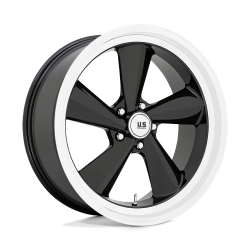 US Mag 1PC - US Mag Wheels U13622057357L U136 TS 22x10.5 5x5.0 0mm Gloss Black/Diamond - Image 1