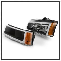 Spyder Auto - Spyder Auto 4112818 Crystal Headlights w/Bumper Lights w/Led Light Bar Black - Image 3