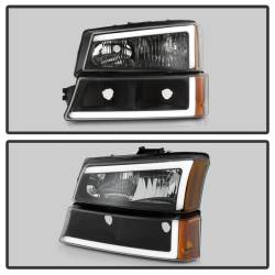 Spyder Auto - Spyder Auto 4112818 Crystal Headlights w/Bumper Lights w/Led Light Bar Black - Image 4