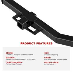 APS - APS HT24CJB00 Class III 2" Trailer Receiver Hitch for 14-19 Toyota Highlander - Image 5