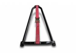 N-Fab - N-Fab BM1TCRD Gloss Black Bed Mounted Tire Carrier w/Red Strap - Image 1