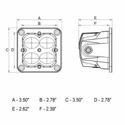 ARC Lighting - ARC Lighting Concept Series 3" LED Square Pod Light PAIR Amber-Fog Beam 41113 - Image 3