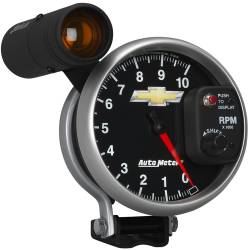 AutoMeter - AutoMeter 880445 5" Pedestal Tacho 10000RPM w/Ext.Shift-Lite Chevy Gold Bowtie - Image 5
