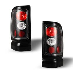 Winjet - Winjet CTWJ-0012-BC Black/Clear Taillights for 94-01 Dodge RAM Pick Up - Image 2