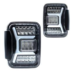 Winjet - Winjet CTRNG0669-GBC-SQ LED Taillights w/LED &Brake Set for 20+ Jeep Gladiator - Image 1