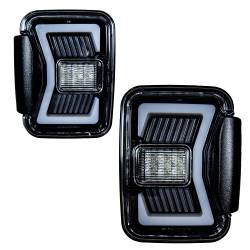Winjet - Winjet CTRNG0668-GBC-SQ LED Taillights w/LED &Brake Set for 20+ Jeep Gladiator - Image 1