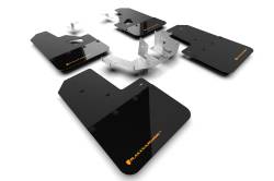 Rally Armor - Rally Armor MF85-RR-PL-COR Black Mud Flap Cy Orange Logo - Image 1