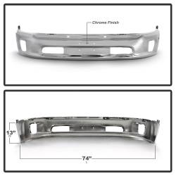 Spyder Auto - Spyder Auto 9948503 Chrome Front Bumper Face for 13-18 RAM 1500 - Image 2