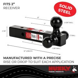 Husky Towing - Husky Towing 31349 2" Tri-Ball Trailer Hitch Ball Mount - Image 2
