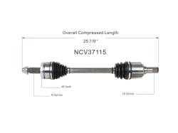 GSP - GSP NCV37115 Front Left CV Axle Assembly for 16-18 Hyundai Tucson 1.6 FWD - Image 6