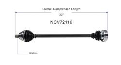 GSP - GSP NCV72116 Front Right CV Axle Assembly for Volkswagen 2.0/2.5 - Image 6