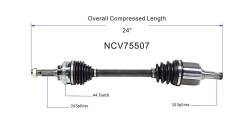 GSP - GSP NCV75507 Front Left CV Axle Assembly for 01-05 Kia Rio - Image 6