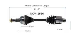 GSP - GSP NCV12566 Chrysler/Dodge Front Right CV Axle Assembly - Image 6