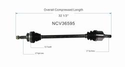 GSP - GSP NCV36595 Rear CV Axle Assembly for 01-06 Hyundai Santa Fe 2.7 - Image 6
