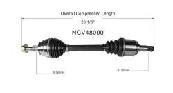 GSP - GSP NCV48000 Mercedes 3.0/3.5 Front Left CV Axle Assembly - Image 6
