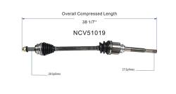 GSP - GSP NCV51019 Front Right CV Axle Assembly for Mitsubishi 2.4 4WD/AWD - Image 6