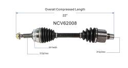 GSP - GSP NCV62008 94-98 Saab 900 Front Right CV Axle Assembly - Image 6