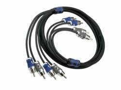 Kicker - Kicker 46QI44 Q-Series 4-Channel RCA Signal Cable Black 4 Meter - Image 1
